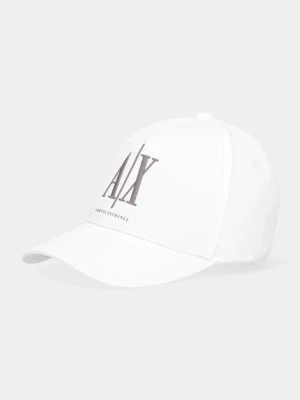 Armani Exchange czapka z daszkiem bawełniana kolor biały XM000811 AF13343
