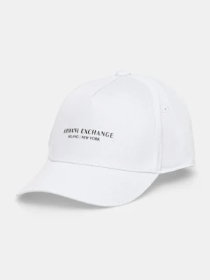 Armani Exchange czapka z daszkiem bawełniana kolor biały XM001694 AF15502