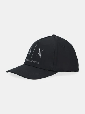 Armani Exchange czapka z daszkiem bawełniana kolor czarny XW001486 AF19099