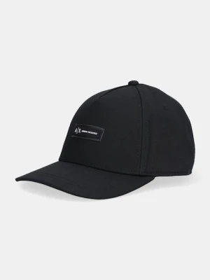 Armani Exchange czapka z daszkiem bawełniana kolor czarny XW001502 AF19099