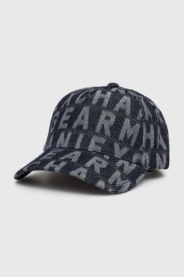 Armani Exchange czapka z daszkiem bawełniana kolor granatowy wzorzysta 954205 4R102
