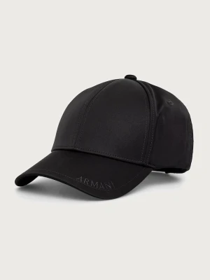 Armani Exchange czapka z daszkiem damska z wiskozy czarny