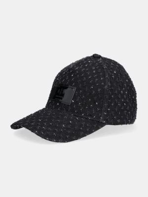 Armani Exchange czapka z daszkiem jeansowa czarny
