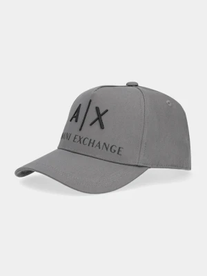 Armani Exchange czapka z daszkiem kolor brązowy z aplikacją 954039 CC513