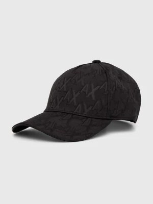 Armani Exchange czapka z daszkiem kolor czarny wzorzysta 954205 4F102
