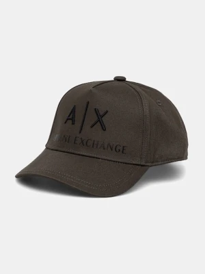 Armani Exchange czapka z daszkiem kolor zielony z aplikacją 954039 CC513