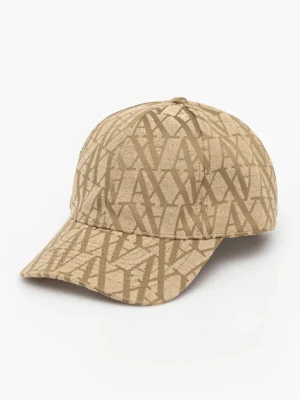 Armani Exchange czapka z daszkiem kolor zielony z nadrukiem XW000877 AF13377
