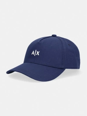 Armani Exchange czapka z daszkiem męska bawełniana