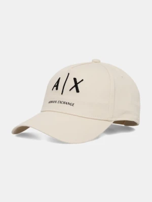 Armani Exchange czapka z daszkiem męska bawełniana