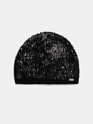 Armani Exchange czapka z dodatkiem wełny kolor czarny XW001670 AF19448