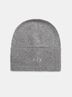 Armani Exchange czapka z dodatkiem wełny kolor szary XW001519 AF16181