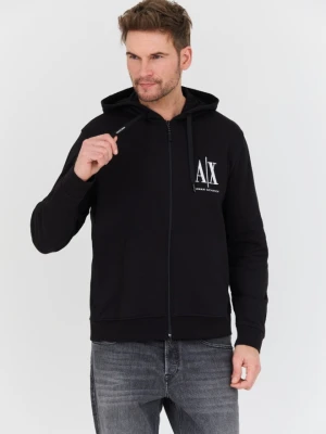 ARMANI EXCHANGE Czarna męska bluza z kapturem, Rozmiar M
