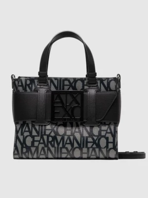 ARMANI EXCHANGE Czarno-beżowa klasyczna torebka