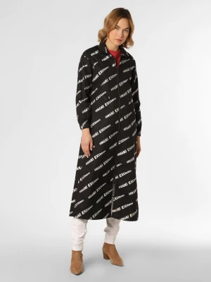 Armani Exchange Damski płaszcz przeciwdeszczowy Kobiety Sztuczne włókno czarny|srebrny wzorzysty,