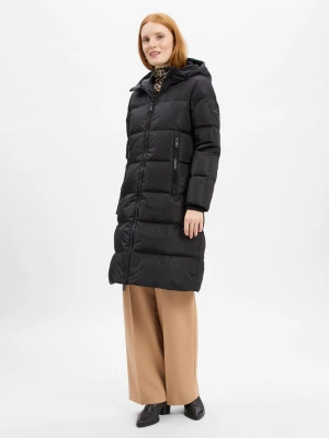 Armani Exchange Damski płaszcz puchowy Kobiety czarny jednolity,