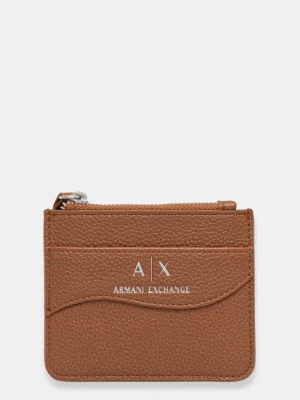 Armani Exchange etui na karty kolor brązowy 948539 CC783