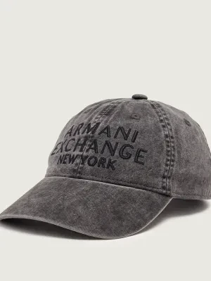 Armani Exchange Jeansowa bejsbolówka