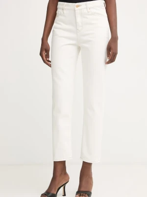 Armani Exchange jeansy boyfriend damskie beżowy