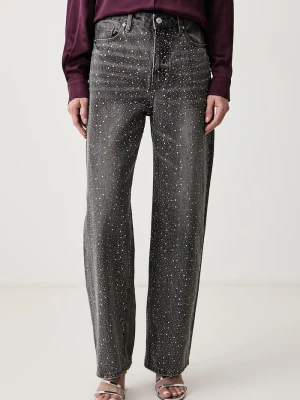 Armani Exchange jeansy relaxed fit damskie szary