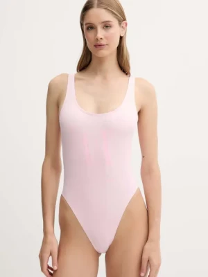 Armani Exchange jednoczęściowy strój kąpielowy kolor różowy miękka miseczka XW000912 AF13650