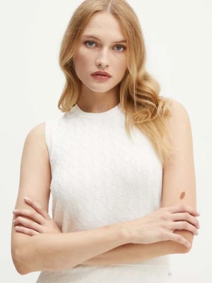 Armani Exchange kamizelka kolor beżowy lekki 8NYH9A YMH6Z