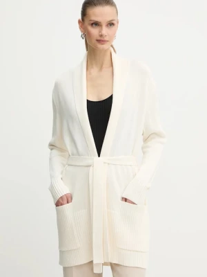 Armani Exchange kardigan z dodatkiem wełny damski kolor beżowy XW000766 AF13774