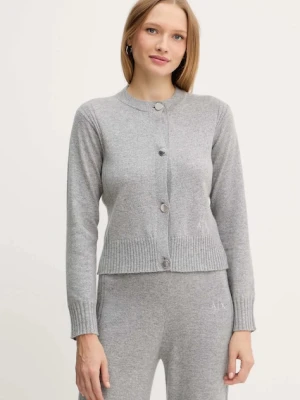 Armani Exchange kardigan z dodatkiem wełny damski kolor szary lekki XW001163 AF16181
