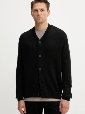 Armani Exchange kardigan z domieszką wełny męski kolor czarny XM001914 AF14008