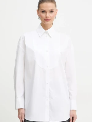 Armani Exchange koszula bawełniana damska kolor biały relaxed z kołnierzykiem klasycznym XW000706 AF12812