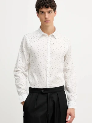 Armani Exchange koszula bawełniana męska kolor biały regular z kołnierzykiem klasycznym XM001942 AF19194