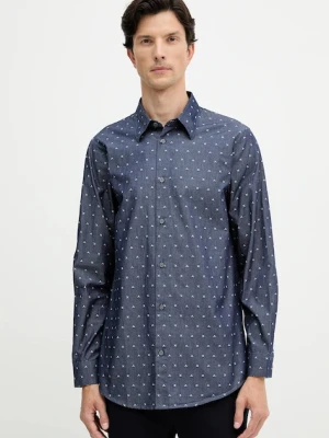 Armani Exchange koszula bawełniana męska kolor granatowy regular z kołnierzykiem klasycznym XM001716 AF17528