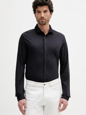 Armani Exchange koszula bawełniana męska kolor granatowy slim z kołnierzykiem klasycznym XM000497 AF10364