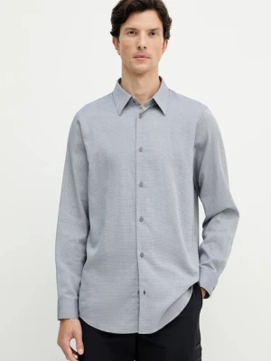 Armani Exchange koszula bawełniana męska kolor niebieski regular z kołnierzykiem klasycznym XM001869 AF18837