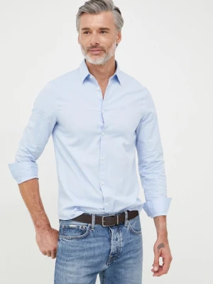 Armani Exchange koszula bawełniana męska slim z kołnierzykiem klasycznym 8NZCGB Z8ANZ NOS