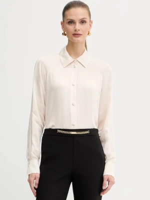 Armani Exchange koszula damska kolor beżowy relaxed z kołnierzykiem klasycznym XW000666 AF16121