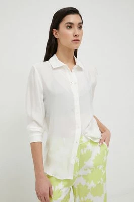 Armani Exchange koszula damska kolor biały regular z kołnierzykiem klasycznym
