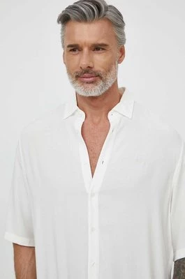 Armani Exchange koszula męska kolor biały relaxed z kołnierzykiem klasycznym 3DZC01 ZN3UZ