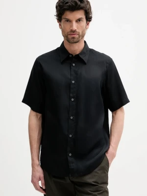 Armani Exchange koszula męska kolor czarny regular z kołnierzykiem klasycznym XM000451 AF13172