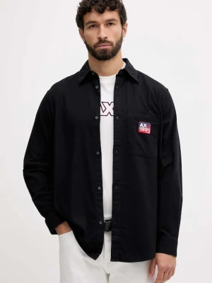 Armani Exchange koszula męska kolor granatowy regular z kołnierzykiem klasycznym XM001505 AF18792