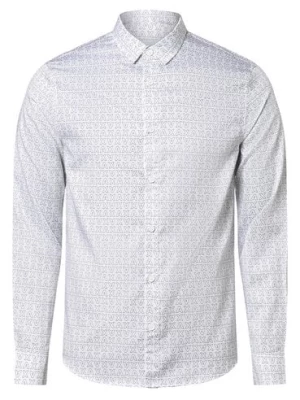 Armani Exchange Koszula męska Mężczyźni Regular Fit Bawełna biały wzorzysty,