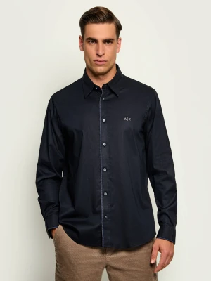 Armani Exchange Koszula | Regular Fit granatowy