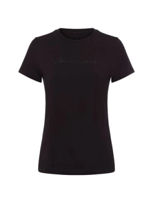 Armani Exchange Koszulka damska Kobiety Bawełna czarny jednolity,