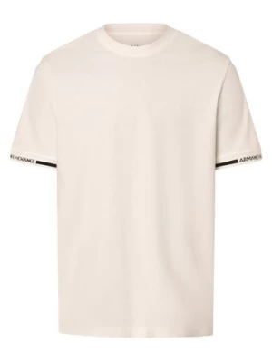 Armani Exchange Koszulka męska Mężczyźni Bawełna biały jednolity,