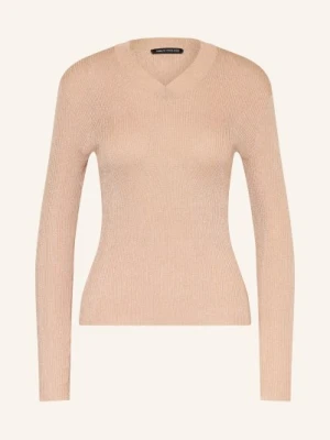 Armani Exchange Koszulka Z Długim Rękawem Z Brokatową Przędzą gold