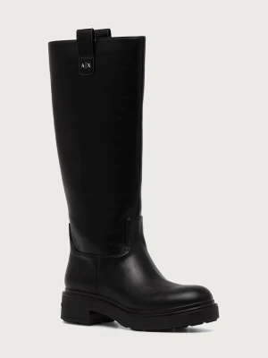 Armani Exchange kozaki damskie czarny