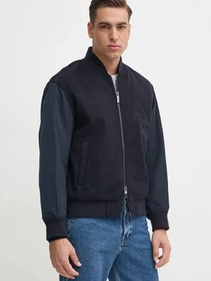 Armani Exchange kurtka bomber męski kolor granatowy przejściowa oversize 6DZB32 ZN5PZ