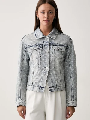 Armani Exchange kurtka damska jeansowa niebieski