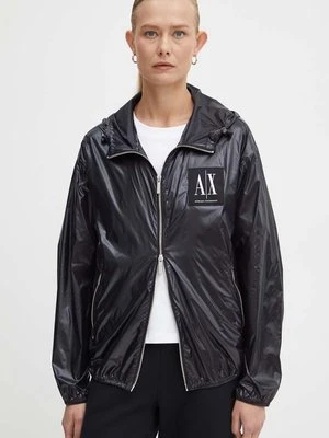 Armani Exchange kurtka damska kolor czarny przejściowa oversize 8NYB45 YNYNZ