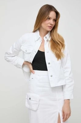 Armani Exchange kurtka jeansowa damska kolor biały przejściowa 3DYB49 Y15MZ
