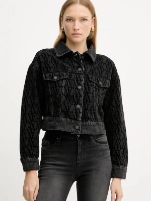 Armani Exchange kurtka jeansowa kolor czarny przejściowa XW000819 AF16092
